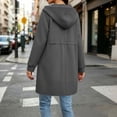 thumbnail image 2 of Cilsoka Women's Zip Up Hoodies Long Tunic Drawstring Sweatshirts Oversized Fleece Casual Long Sleeve 2026 Fall Hoodie Jacket Coat, 2 of 6