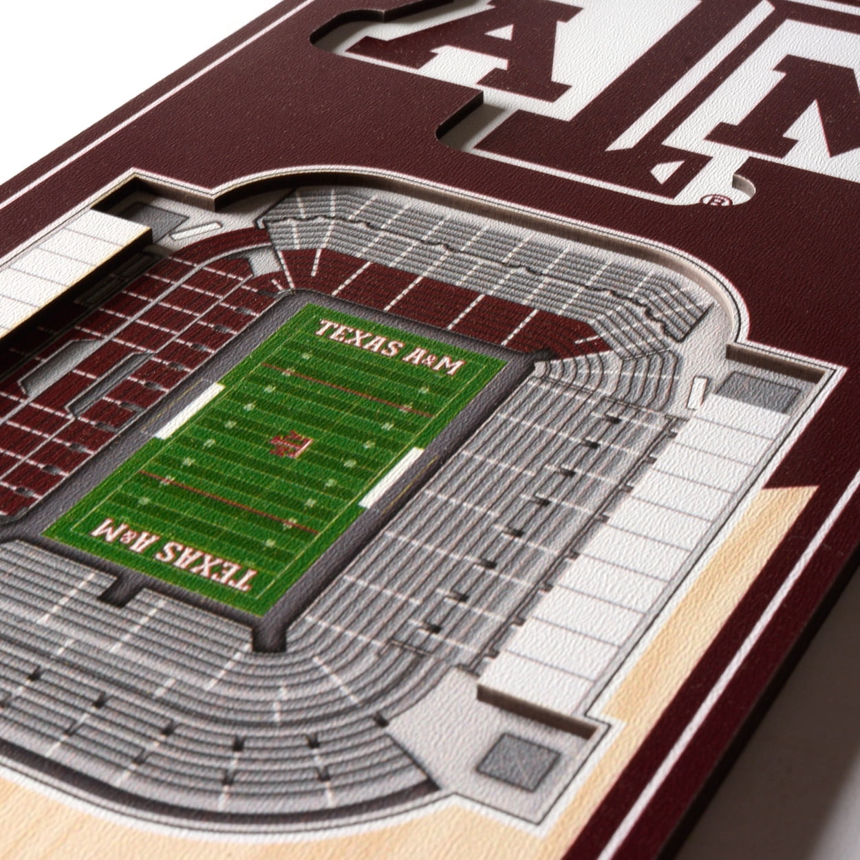 YouTheFan NCAA Texas A&M Aggies 6'' x 19'' 3D Stadium View Banner