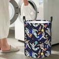 thumbnail image 5 of Fuzoiu Astronauts in sport Print Circular Hamper,Laundry Basket with Handle,Collapsible Laundry,Dirty Clothes Storage Basket,for Bedroom Bathroom Dorm Living Room-Small, 5 of 6