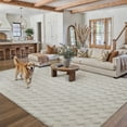 thumbnail image 3 of WIPONKEN 6x9 Area Rugs Jacquard Soft Cotton Plush for Living Room Bedroom Dining Room Office Farmhouse, Machine Washable Non Slip Modern Rug, 3 of 4