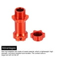 thumbnail image 4 of Hex Hub Adapter Extension Conversion with Dust Cap Plug 17mm to 30mm for 1/8 Remote Control Car(Red), 4 of 6