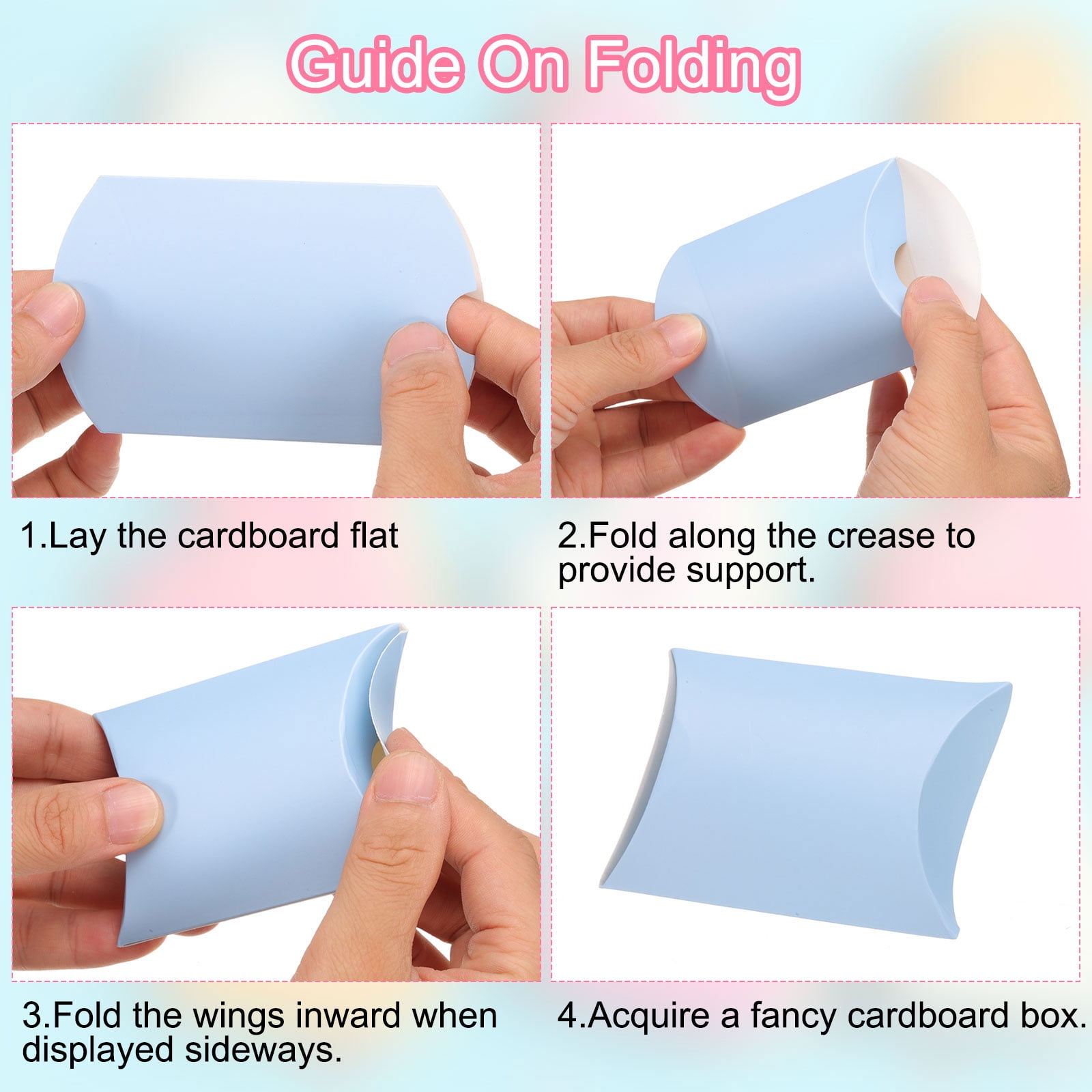 Unique Bargains Simple Gift Boxes with Ribbons Presents Paper Candy Favor Boxes Purple