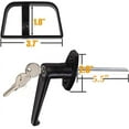 thumbnail image 2 of Trian 5-1/2" L-Handle Lock Kit, Shed Door Latch with 2 Keys, 5-1/2" Stem Shed L-Handle Lock Kit for Sheds Doors, Playhouses, Chicken Coops, Camper, RV, Garage Door, Black, 2 of 5