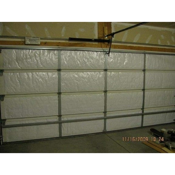 US Energy Products Reflective 2 Car White Poly-Air Garage Door Insulation Kit 18 x 8 Kit (PRECUT) 2 Car White 18x8
