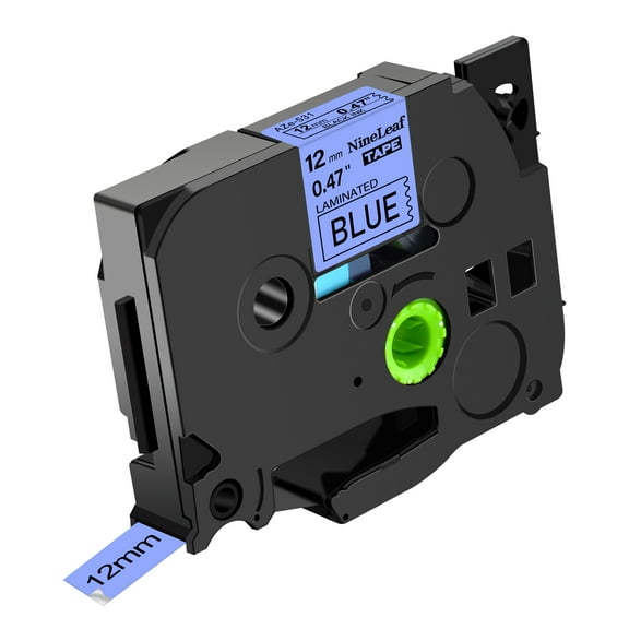 NineLeaf Compatible for Brother P-touch TZe-531 TZe531 TZ-531 TZ531 12mm Blue Laminated Label Tape 0.47" x 26.2 ft (12mm x 8m)