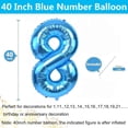 thumbnail image 2 of Globo metálico gigante azul número 8 de 40" Yeodong, 2 of 7