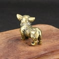 thumbnail image 2 of Brass Solid Dog Figurine Small Statue Home Ornament Animal Figurines Gift, 2 of 3