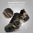 thumbnail image 4 of Safety Shoes Men's and Women's Work Shoes Lightweight Breathable Sneakers Steel Toe Protective Shoes Camouflage Shoes, 4 of 8