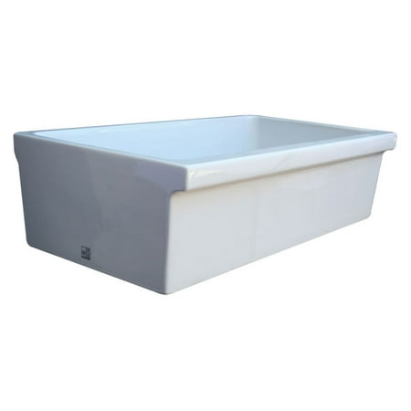 Whitehaus Farmhaus Fireclay Quatro Alcove - WhiteHaus Quatro Alcove WHQ536 30 in. Single Basin Farmhouse Sink