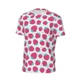 thumbnail image 6 of Wukai Hand Drawn Strawberry Print Men's Short-Sleeved Mesh T-Shirt,Quick-Dry Short Sleeve Workout T-Shirt-X-Small, 6 of 8