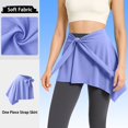 thumbnail image 5 of Women's Two Way Convertible Yoga Skirt, Wrap Around Waist Skirt or Neck Poncho, Lightweight Sports Cover Up Skirt for Beach, Yoga and Daily Sun Protection Light Violet A, 5 of 7