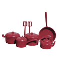 thumbnail image 1 of 1/12 Miniatura Utensilios de cocina Cacerola Sartén Modelo Diorama Simulación Decoración Mini Cocina rojo, 1 of 9