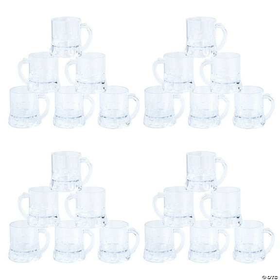Bulk 48 Count Beer Mug Plastic Shot Glasses