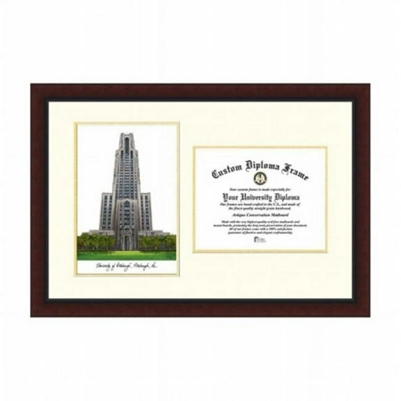 Campusimages PA993LV University of Pittsburgh Legacy Scholar Diploma Frame