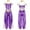 Purple, variant on iiniim Kids Girls Shiny Sequins Princess Carnival Jumpsuit with Choker for Theme Party Light Green 14