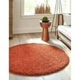 thumbnail image 1 of Unique Loom 3151404 Tapis Rond Shag Uni 7 x 7 Pieds, Terracotta, 1 of 2