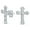 Silver-A, variant on Unisex Religious Gift Small Crucifix Cross Stud Earrings .925 Sterling Silver
