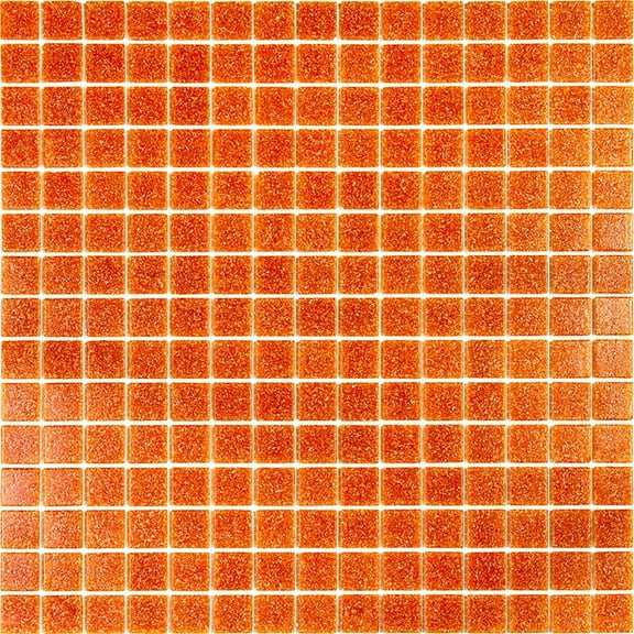 Dune 12 in. x 12 in. Glossy Apricot Red Glass Mosaic Wall and Floor Tile (20 sq. ft./case) (20-pack)