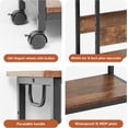 thumbnail image 4 of TooCust Computer Tower Stand with Shelf, Adjustable PC Tower Stand Computer Floor Stand CPU Stand, Movable PC Cart Computer Tower Floor Stand PC Stand for Under Desk (Rustic Brown), 4 of 7