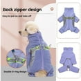thumbnail image 5 of HQREA Fleece Dog Coat Bodysuit Full Body Pet Pajamas Jumpsuit with Zipper for Small Medium Dogs, 5 of 6