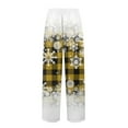 thumbnail image 6 of Fabrcox Christmas Pajama Pants for Men Christmas Snowflake Printed Drawstring Pj Pants with Pockets Casual Elastic Waist Straight Leg Lounge Bottoms, White 2XL, 6 of 6