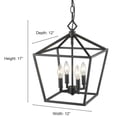 thumbnail image 3 of 3234-MB Millennium Lighting 4 Light Pendant-18 Inch Tall and 12 Inch Wide-Matte Black Finish    -Traditional Installation, 3 of 3