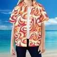 thumbnail image 7 of SGMVNU Boys Button Down Blouse Shirts T Shirt for Boys 12-14 Casual Short Sleeve T-Shirts Lapel Collar Printed Holiday Beach Shirts Summer Outfit(Size 5-6 Years,Red), 7 of 7
