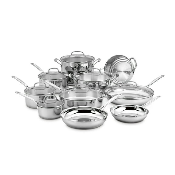 Cuisinart Chef’s Classic 17-Piece Stainless Steel Cookware Set