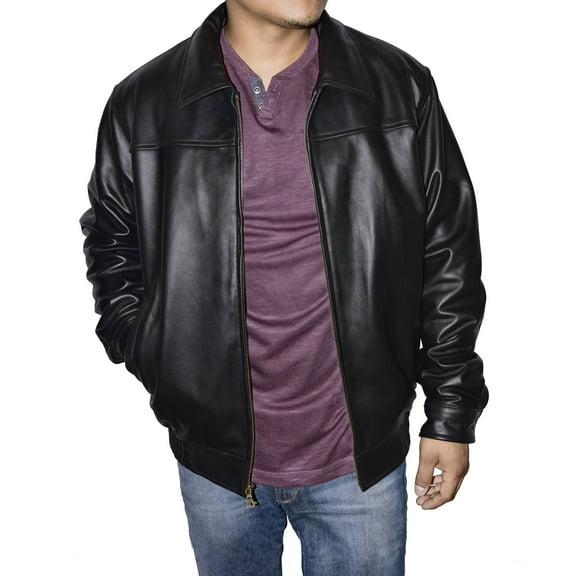 Victory Outfitters Men's Genuine Leather Classic Bomber Jacket