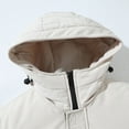 thumbnail image 3 of IYTR Winter Coats for Men Long Sleeve Hooded Fall Winter Thermal Coats Insulated Warm Winter Jackets (Beige,XXL), 3 of 8