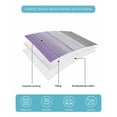 thumbnail image 5 of Quilts Twin Size, Purple Gray Ombre Soft Comforter Bedding Set for Bed, Vintage Country Wooden Lightweight Quilted Bedspread with Pillow Cover(2 Pieces) for All Season, 68x86 Inch, 5 of 6