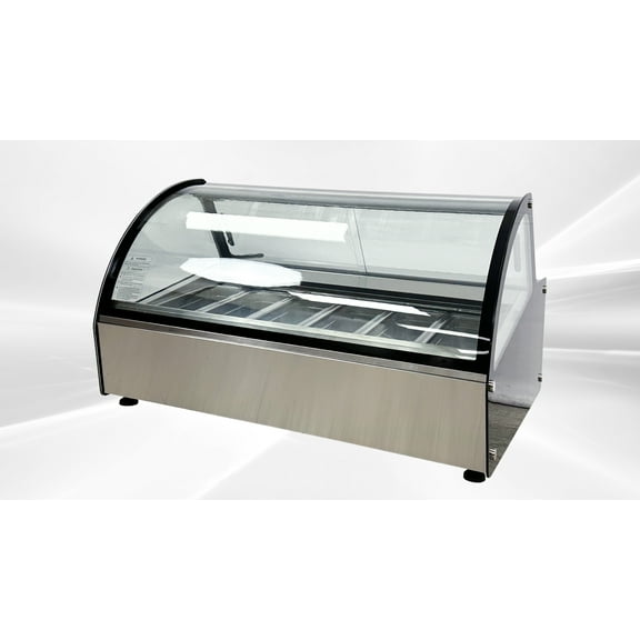 Cooler Depot 46 In. Gelato Case Dipping Freezer Ice Cream Cabinet DW-6R, NSF Certified