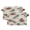 thumbnail image 2 of Square Storage Basket 14.2*10.2*8.3 Inch One Sizex2 Shelf Basket Open Home Storage Bins Bedroom Storage Basket Closet Storage Stylish Decor Christmas Pine Cone, 2 of 9