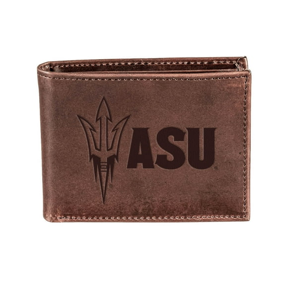 Brown Arizona State Sun Devils Bi-Fold Leather Wallet