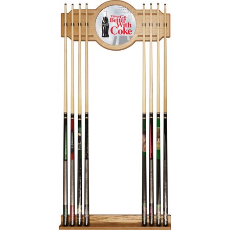 Coke Cue Rack with Mirror - Coca-Cola Things Go Better with Coke Bottle Art