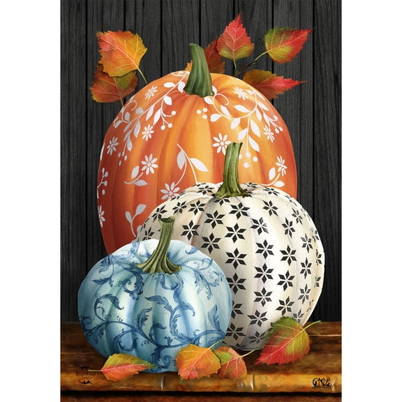 Briarwood Lane Fall Garden Flag 12x18 For Outdoor Elegant Pumpkins For Fall Garden Flag Flags For Outside