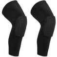 thumbnail image 1 of Baloncesto Rodilleras Voleibol Rodilleras Panal A prueba de choques Antideslizante Manga de la pierna Almohadilla protectora Soporte Guardia Acolchado Ropa de compresión - 2 paquetes Negro XL BANYUO  Hogar, 1 of 5