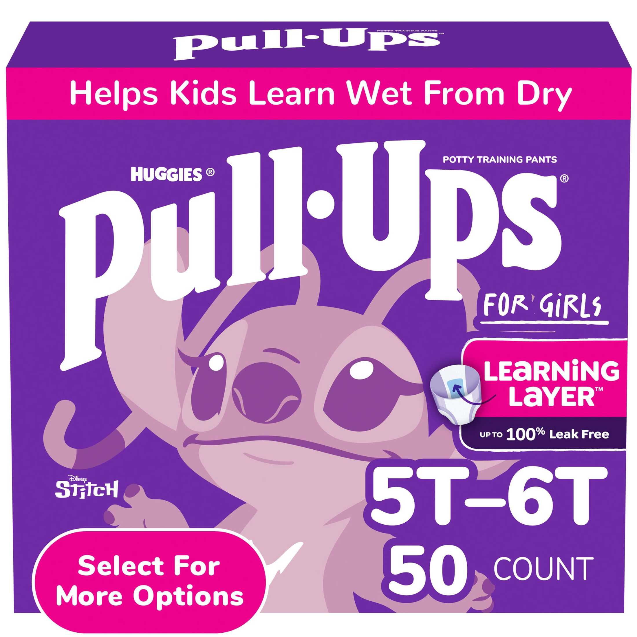 (2 pack) Pull-Ups Girls Potty Training Pants Disney Special Edition, 5T-6T, 50 Count