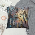 thumbnail image 2 of GOSMITH  Throw Pillow Cover Dream Catcher Follow Your Dream Inspirational Quote Bohemian Style Boho Decor Lumbar Pillow Case Cushion for Sofa Couch Bed White, 2 of 5