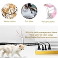 thumbnail image 3 of Black Computer Cable Management Sleeve Tube Under Desk Cord Organizer,78.74*1.1Inch Cover Wrap Easy To Install Messy Wire Solution For Tv Office Pc, Pet Chew And Bite Proof Cable Protector, 3 of 5