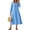 Sky Blue, variant on Bzhegqhd Womens Dresses Casual V-Neck Long Sleeve Dress Solid Color Everyday Comfort Knit Tunic Lounge Around House Dress Stretchy Bodycon Midi Length