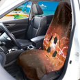 thumbnail image 3 of Uourmeti Fire Lightning Soccer Car Seat Towel Cover, Terry Cloth Microfiber Cover for Vans Cars, Trucks and Van Truck Seats, 3 of 7