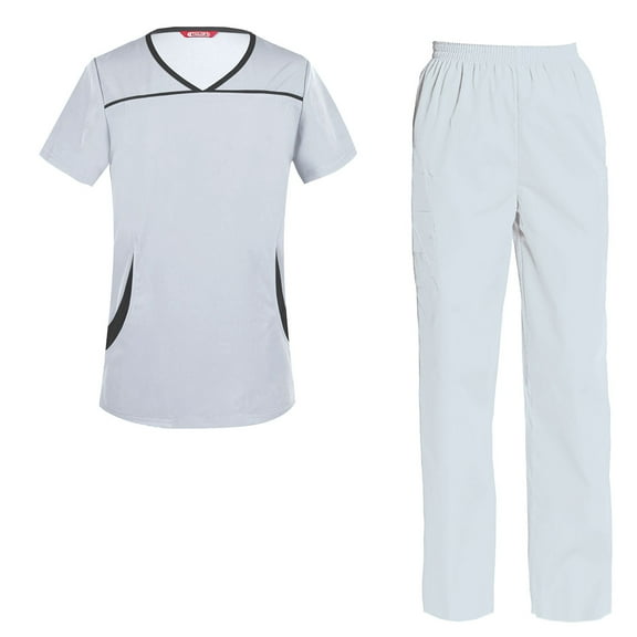 Women's Scrub Set Top And Cargo Pants