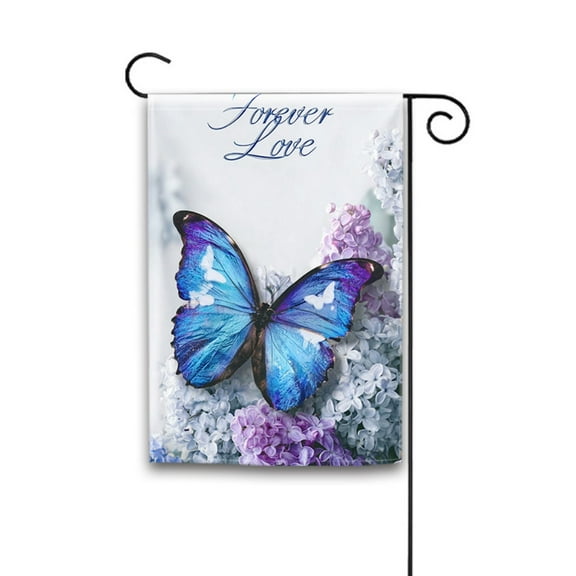 Garden Flag 12 x 18 Inches Vertical Double-Sided Polyester, Flower & Bird Garden Flag & Butterfly Fall Banner, Perfect for Seasonal Yard, Thanksgiving & Farmhouse Decor (Flag Only)