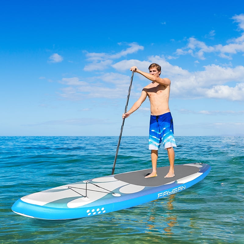 11' Inflatable Paddle Board with SUP Accessories, Durable SUP Paddle Board, Non-Slip Comfort Deck for Travel, Fishing, Lake, Ocean Vacation