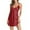 hwj# Red53, variant on Huowey Women'S Nightdress Stain Skill V-Neck Sleeveless Spaghetti Strap Dressing Gown Solid Color Short Sleepwear Night Dress Short Negligees Chemise,Red,XL
