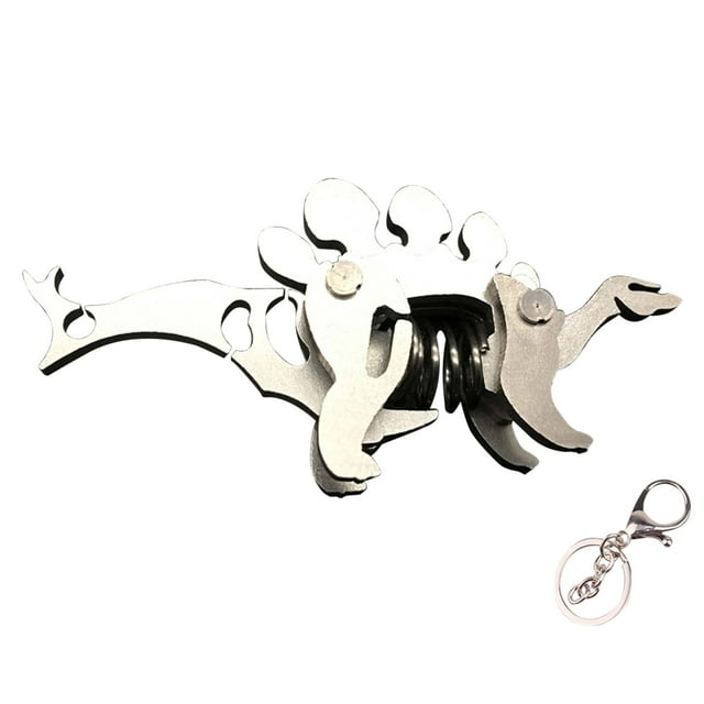 Llavero de dinosaurio mecánico modelo de acero inoxidable de metal tridimensional 3d Wmkox8yii fajkfhkj4664