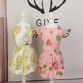 thumbnail image 3 of CBFFDC Pet Apparel Floral Princess Pet Outfit Fruit Pattern Comfortable Summer Puppy Clothing, 3 of 6