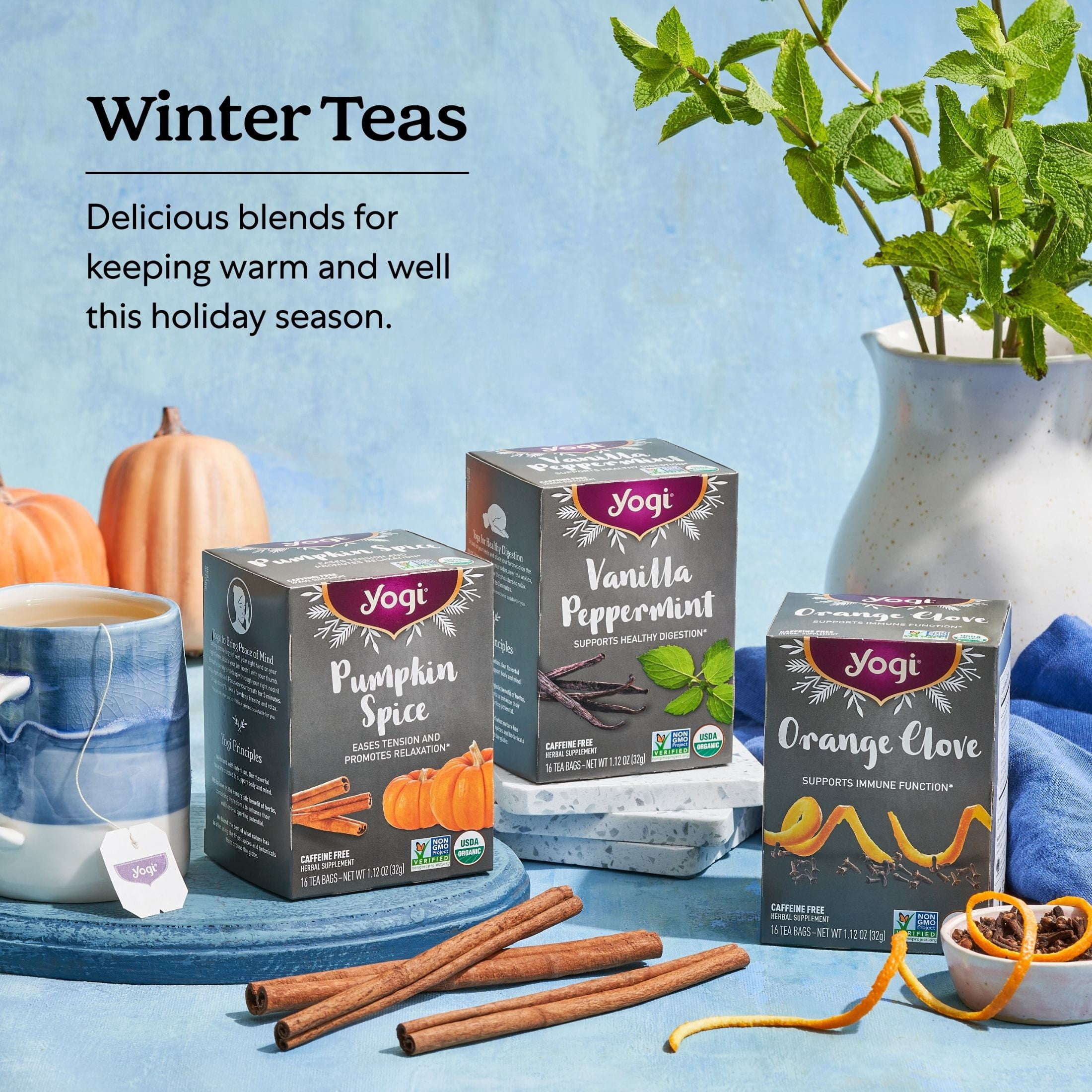 Yogi Organic Orange Clove & Ginger Herbal Tea, Immune Support