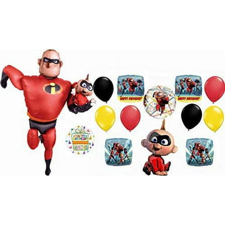 Incredibles Birthday Party Supplies Mr Incredible Airwalker Balloon Bouquet Decorations